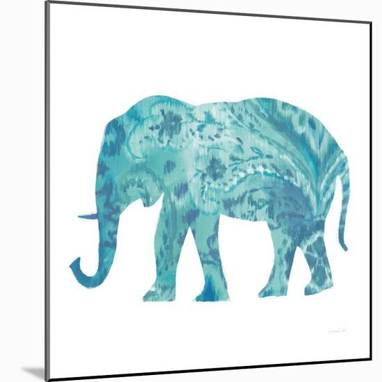 Boho Teal Elephant II-Danhui Nai-Mounted Art Print