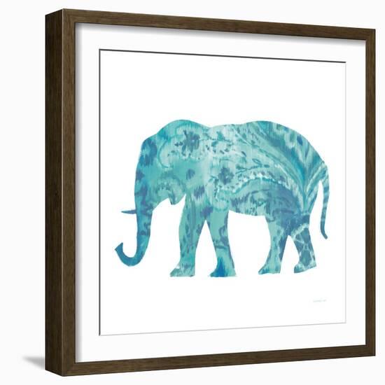 Boho Teal Elephant II-Danhui Nai-Framed Premium Giclee Print