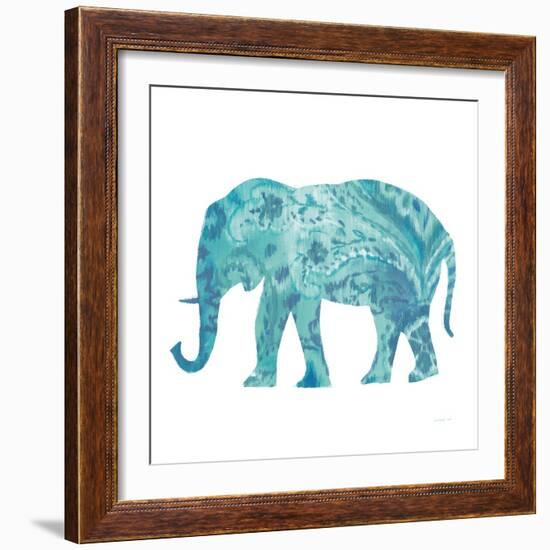 Boho Teal Elephant II-Danhui Nai-Framed Premium Giclee Print