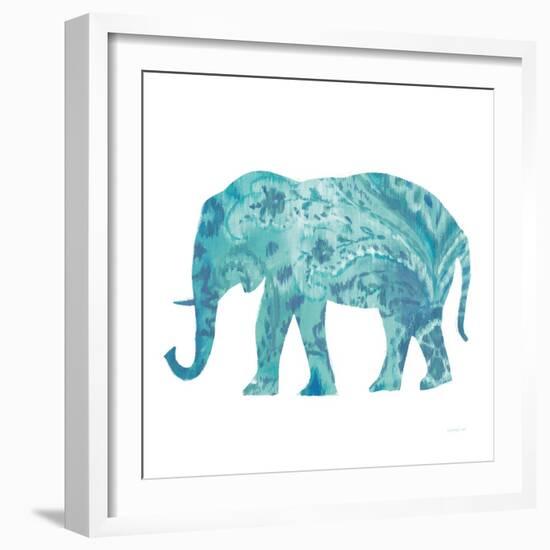 Boho Teal Elephant II-Danhui Nai-Framed Premium Giclee Print