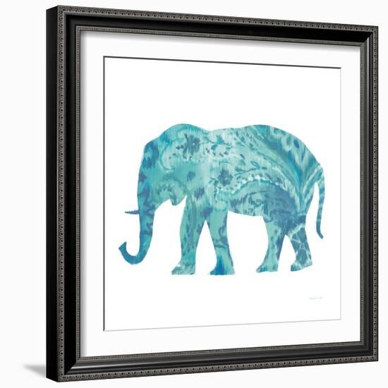 Boho Teal Elephant II-Danhui Nai-Framed Premium Giclee Print