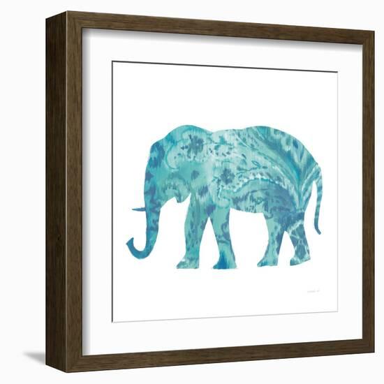 Boho Teal Elephant II-Danhui Nai-Framed Art Print