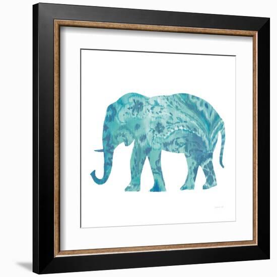 Boho Teal Elephant II-Danhui Nai-Framed Art Print