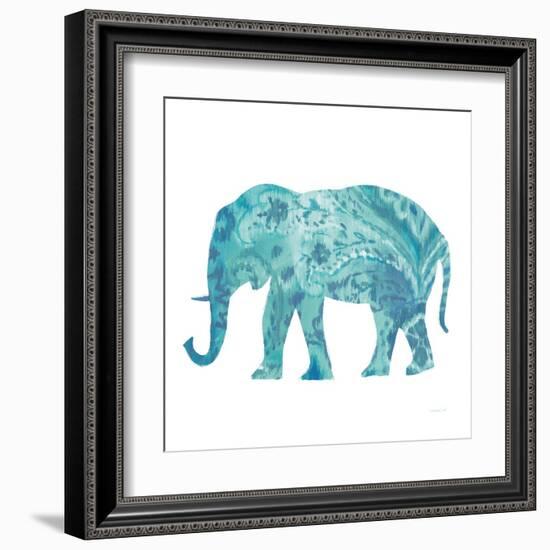 Boho Teal Elephant II-Danhui Nai-Framed Art Print