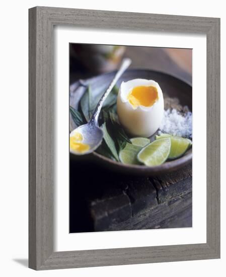 Boiled Egg with Lime, Salt, Pepper & Vietnamese Coriander-Maja Smend-Framed Photographic Print
