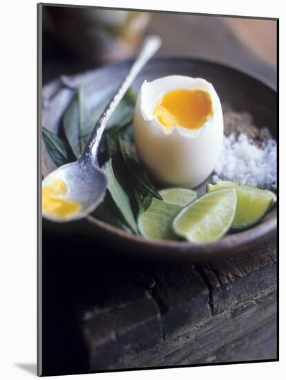 Boiled Egg with Lime, Salt, Pepper & Vietnamese Coriander-Maja Smend-Mounted Photographic Print