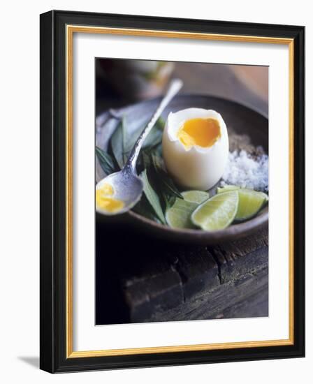 Boiled Egg with Lime, Salt, Pepper & Vietnamese Coriander-Maja Smend-Framed Photographic Print