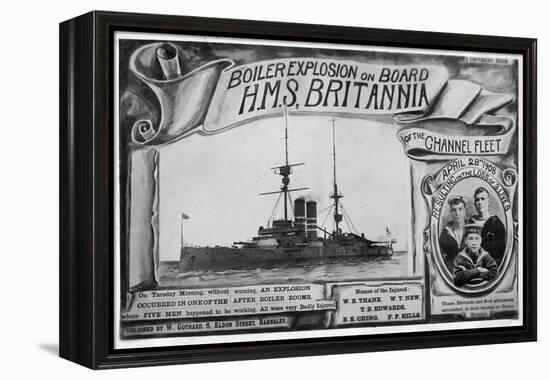Boiler Explosion on Board HMS 'Britannia, 28th April 1908-null-Framed Premier Image Canvas