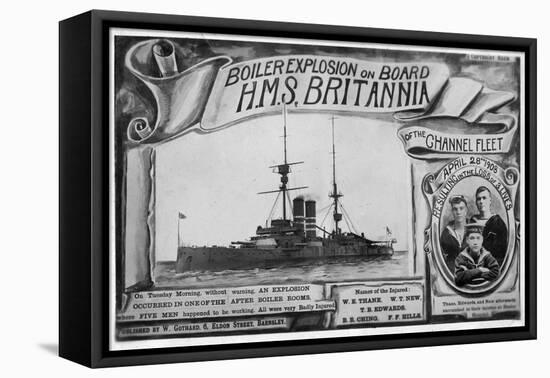 Boiler Explosion on Board HMS 'Britannia, 28th April 1908-null-Framed Premier Image Canvas