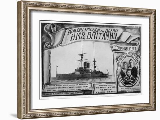 Boiler Explosion on Board HMS 'Britannia, 28th April 1908-null-Framed Giclee Print