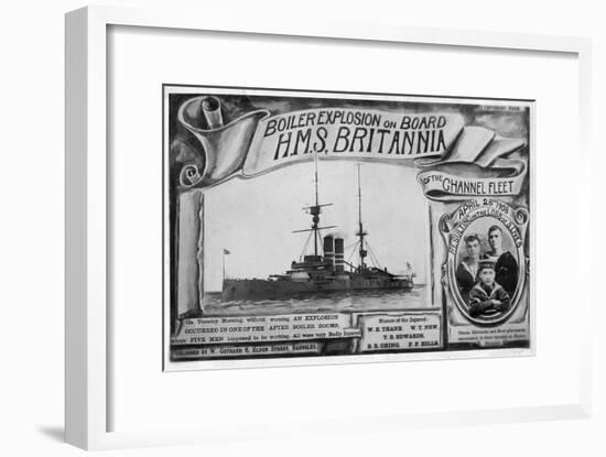 Boiler Explosion on Board HMS 'Britannia, 28th April 1908-null-Framed Giclee Print