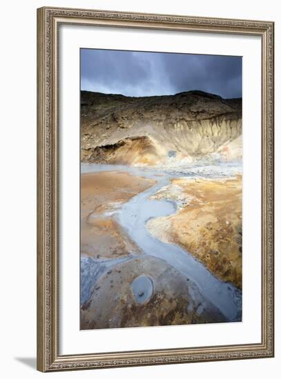 Boiling Mud Pools and Stream at Seltun-Lee Frost-Framed Photographic Print