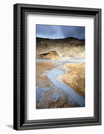 Boiling Mud Pools and Stream at Seltun-Lee Frost-Framed Photographic Print