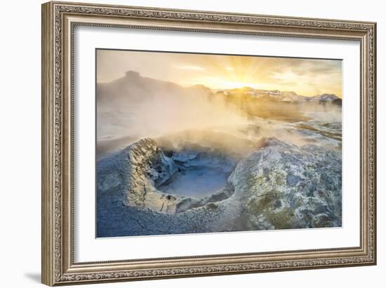 Boiling Mud Pots in Geothermal Area, Iceland-Arctic-Images-Framed Photographic Print