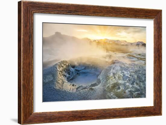 Boiling Mud Pots in Geothermal Area, Iceland-Arctic-Images-Framed Photographic Print