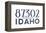 Boise, Idaho - 87302 Zip Code (Blue)-Lantern Press-Framed Stretched Canvas