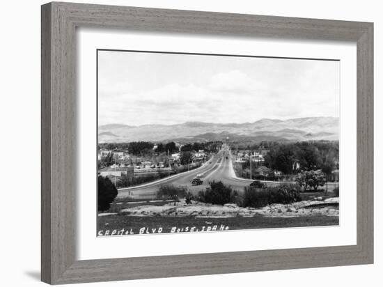 Boise, Idaho - Capitol Boulevard-Lantern Press-Framed Art Print