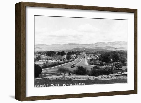 Boise, Idaho - Capitol Boulevard-Lantern Press-Framed Art Print