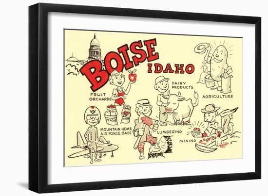 Boise, Idaho, Cartoons-null-Framed Art Print