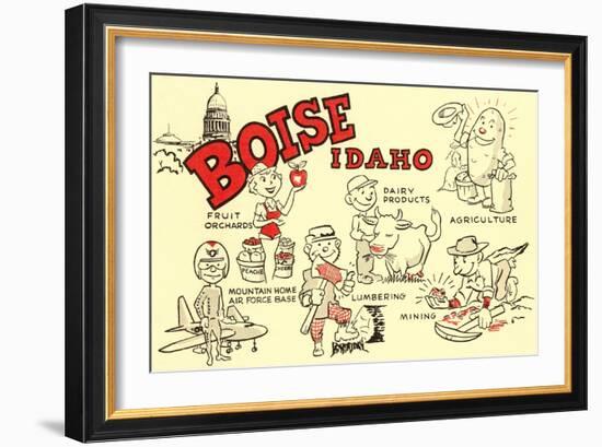 Boise, Idaho, Cartoons-null-Framed Art Print