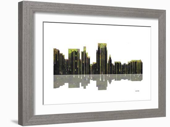 Boise Idaho Skyline BW 1-Marlene Watson-Framed Giclee Print