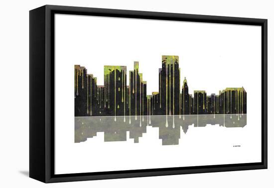 Boise Idaho Skyline BW 1-Marlene Watson-Framed Premier Image Canvas