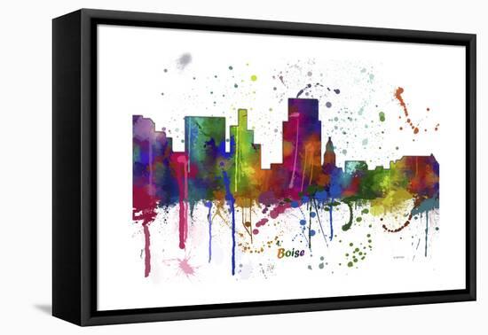 Boise Idaho Skyline MCLR 1-Marlene Watson-Framed Premier Image Canvas