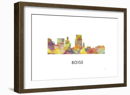 Boise Idaho Skyline-Marlene Watson-Framed Giclee Print
