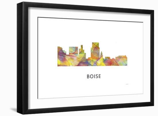 Boise Idaho Skyline-Marlene Watson-Framed Giclee Print