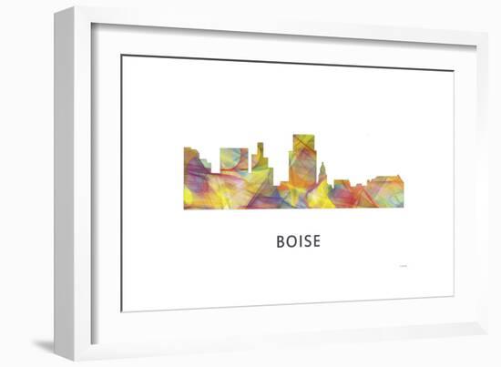 Boise Idaho Skyline-Marlene Watson-Framed Giclee Print