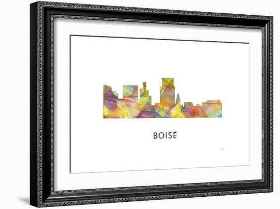 Boise Idaho Skyline-Marlene Watson-Framed Giclee Print