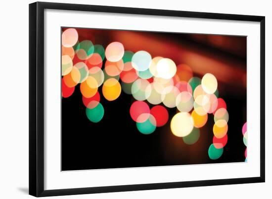 Bokeh I-Leesa White-Framed Photographic Print