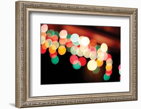 Bokeh I-Leesa White-Framed Photographic Print