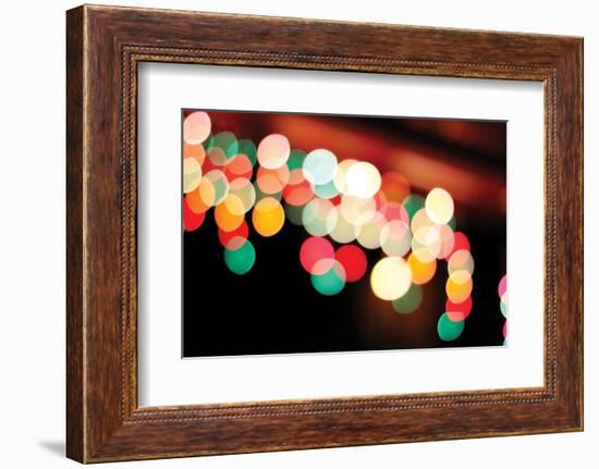 Bokeh I-Leesa White-Framed Photographic Print