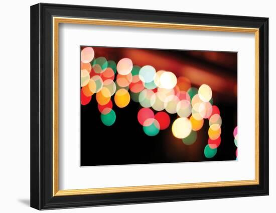 Bokeh I-Leesa White-Framed Photographic Print