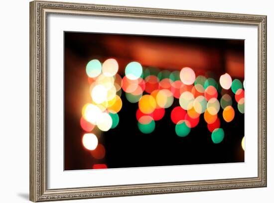 Bokeh II-Leesa White-Framed Photographic Print