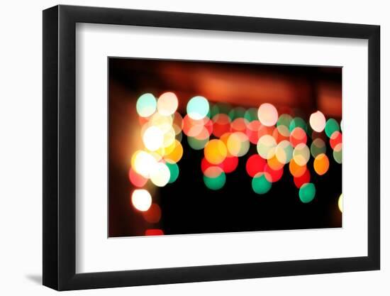 Bokeh II-Leesa White-Framed Photographic Print