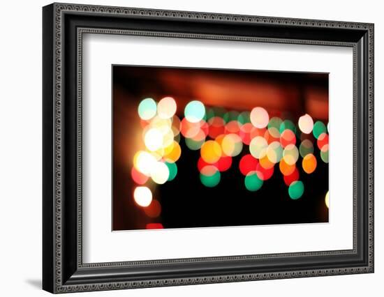 Bokeh II-Leesa White-Framed Photographic Print