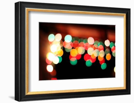 Bokeh II-Leesa White-Framed Photographic Print