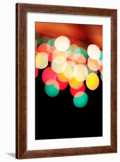 Bokeh III-Leesa White-Framed Photographic Print