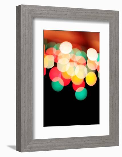 Bokeh III-Leesa White-Framed Photographic Print