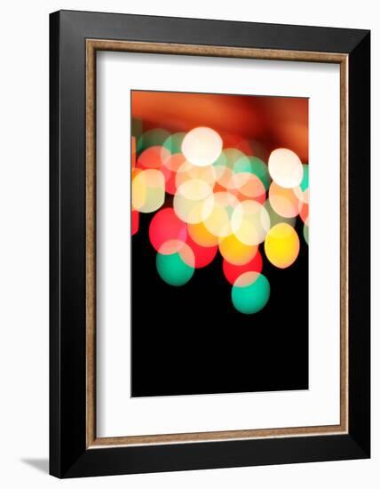 Bokeh III-Leesa White-Framed Photographic Print