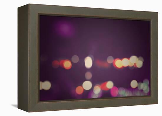 Bokeh Light Vintage Background-nu1983-Framed Stretched Canvas