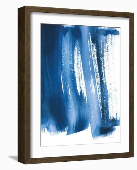 Bold Blue I Crop-Mercedes Lopez Charro-Framed Art Print