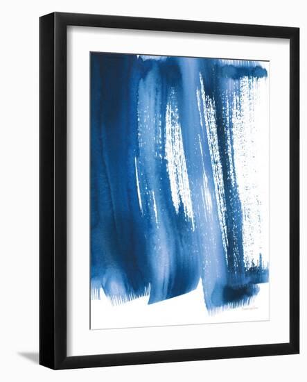 Bold Blue I Crop-Mercedes Lopez Charro-Framed Art Print