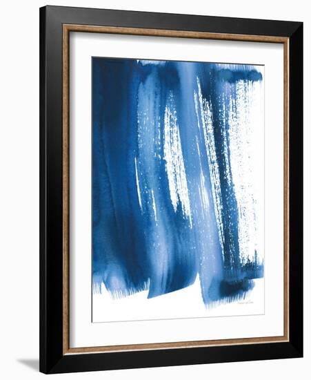 Bold Blue I Crop-Mercedes Lopez Charro-Framed Art Print