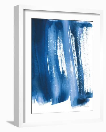 Bold Blue I Crop-Mercedes Lopez Charro-Framed Art Print