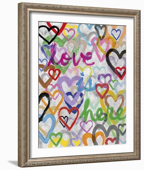 Bold Brushstrokes - Love is Here-Lottie Fontaine-Framed Giclee Print