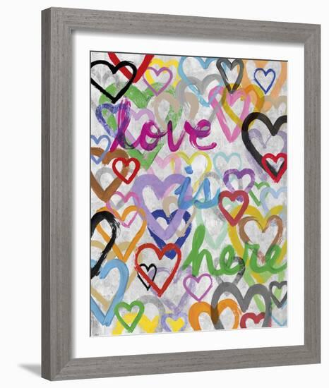 Bold Brushstrokes - Love is Here-Lottie Fontaine-Framed Giclee Print