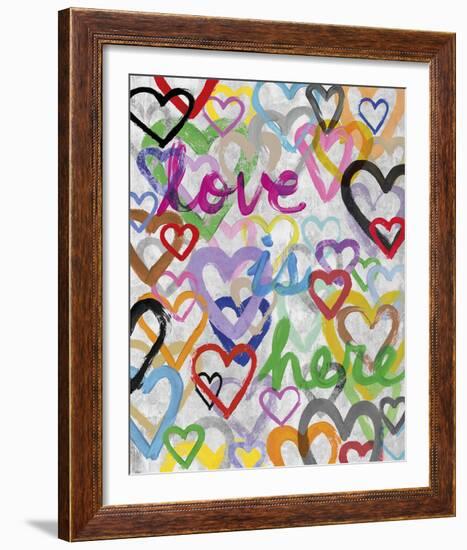 Bold Brushstrokes - Love is Here-Lottie Fontaine-Framed Giclee Print